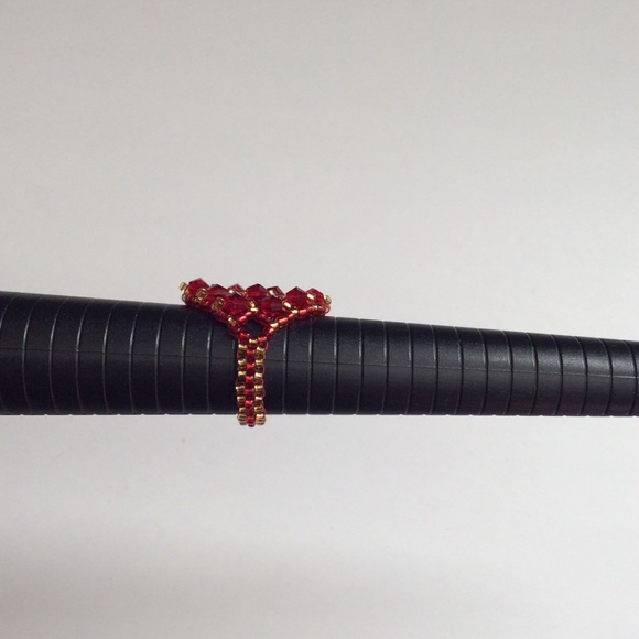 HANDMADE RING SIZE 11COLOR RED AND YELLOW - Picture 3 of 6